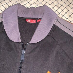 Puma Black and Gray Zip-Up Jacket